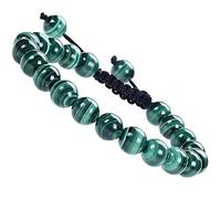 YOPI Bracciale intrecciato con occhio di tigre naturale e agata - Elegante accessorio in malachite for uomo e donna(Malachitebraidedbracelet)
