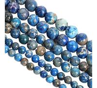 YOPI Bracciale intrecciato con pietra naturale dell'imperatore - perline rotonde da 4 mm/6 mm/8 mm for accessori alla moda(HYD14-7,8MM(48PCS))