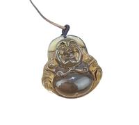 YOPI Ciondolo a Forma di Volpe a Nove Code in calcedonio - Collana con Catena in Giada e Corda Intrecciata in Agata e Volpe(Paragraph19)