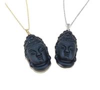 YOPI Ciondolo a Forma di Volpe a Nove Code in calcedonio - Collana con Catena in Giada e Corda Intrecciata in Agata e Volpe(GoldChainSection23)