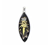 YOPI Ciondolo in Ossidiana di Cristallo con Simbolo del Sole abbronzante in Pietra Naturale - Gioiello Spirituale Unico for buona Fortuna e Protezione(Obsidian)