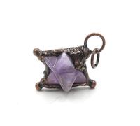 YOPI Ciondolo retrò in cristallo Merkaba: Collana di energia curativa unica per la crescita spirituale, One Size
