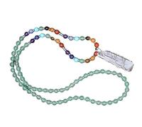 YOPI Collana con Ciondolo a Forma di Colonna di Cristallo con Albero della Vita for Donna - Gioielli con Perline Rotonde in Cristallo Bianco(Aventurine)