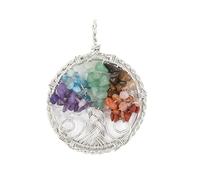 YOPI Collana con ciondolo rotondo albero della vita - Eleganti gioielli in argento for gli amanti della natura(SevenStonesilver)