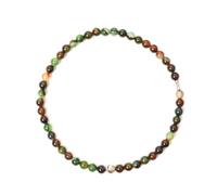 YOPI Collana con perle di agata verde da 10 mm - Eleganti gioielli in pietra naturale da donna