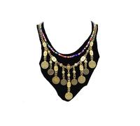 YOPI Collana da Donna con Nappe e Monete Bohémien - Catena con clavicole impilate in Stile Esotico