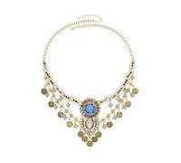 YOPI Collana da Donna sulla Fronte in Stile Antico Esotico - Gioielli Bohémien Unici(Gold)