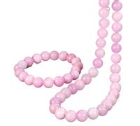 YOPI Collana Kunzite for donna Set di gioielli con braccialetto con perline di giada viola