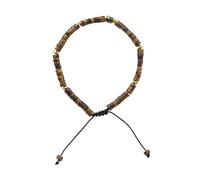 YOPI Handmade Ethnic Style Crystal Cylinder Beaded Bracelet for Women(Tigereyestone)