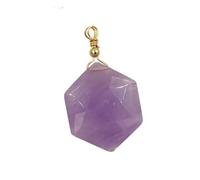 YOPI Orecchini Pendenti esagonali Riflettenti con Cristalli Glitterati - Splendidi Accessori di gioielleria for Ogni Occasione(Amethyst)