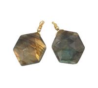 YOPI Orecchini Pendenti esagonali Riflettenti con Cristalli Glitterati - Splendidi Accessori di gioielleria for Ogni Occasione(Blitorite)