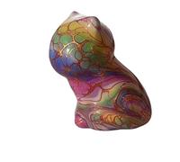 YOPI Ornamenti a forma di gatto in legno di sandalo laccato - Statuette decorative a forma di gatto realizzate a mano for l'arredamento della casa
