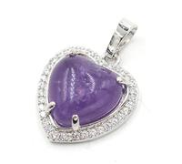 YOPI Ornamento con ciondolo intarsiato d'amore in cristallo a forma di cuore - Elegante pezzo decorativo for la casa e regali(Amethyst)