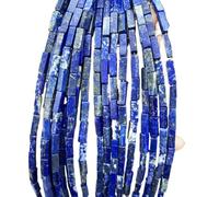 YOPI Perline a striscia rettangolare screpolata - Imitazione di agata e turchese, 4x13 mm, perfette for creare gioielli(OptimizedLapisLazuli)