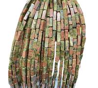 YOPI Perline a striscia rettangolare screpolata - Imitazione di agata e turchese, 4x13 mm, perfette for creare gioielli(Florite)