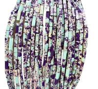 YOPI Perline a striscia rettangolare screpolata - Imitazione di agata e turchese, 4x13 mm, perfette for creare gioielli(PurpleFlowerEmperorStone)