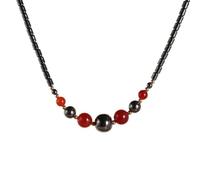 YOPI Set di collana corta e bracciale con perline di calcoli biliari: gioielli eleganti da donna