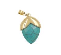 YOPI Set di Orecchini e Collana con Pietre preziose a Goccia Colorate placcate in Oro for Ragazze - Accessori di gioielleria Eleganti(Turquoise)