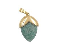 YOPI Set di Orecchini e Collana con Pietre preziose a Goccia Colorate placcate in Oro for Ragazze - Accessori di gioielleria Eleganti(Amazonite)