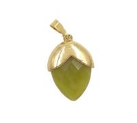 YOPI Set di Orecchini e Collana con Pietre preziose a Goccia Colorate placcate in Oro for Ragazze - Accessori di gioielleria Eleganti(Olive)