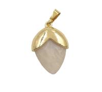 YOPI Set di Orecchini e Collana con Pietre preziose a Goccia Colorate placcate in Oro for Ragazze - Accessori di gioielleria Eleganti(Milky)