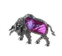 YOPI Spilla Pendente in Conchiglia di Abalone - Gioielli da Corrida a Forma di Mucca Portafortuna in Conchiglia Bianca for Gli Amanti della Moda(C10596-1)