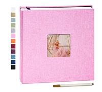 Yopih Album Foto Autoadesivo Album Fotografico Fai Da Te Fotos 10X15 Memories Album Portafoto Pagine Bianche e Copertina in Lino Regali Nozze Natale Valentino Regalo di Anniversario Compleanno bambini