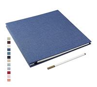 Yopih Album Foto Autoadesivo Album Fotografico Fai Da Te Fotos 10X15 Memories Album Portafoto Pagine Bianche e Copertina in Lino Regali Nozze Natale Valentino Regalo di Anniversario Compleanno bambini