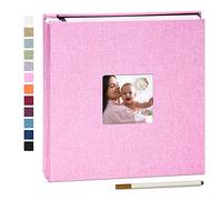 Yopih Album Foto Autoadesivo Album Fotografico Fai Da Te Fotos 10X15 Memories Album Portafoto Pagine Bianche e Copertina in Lino Regali Nozze Natale Valentino Regalo di Anniversario Compleanno bambini