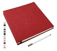 Yopih Album Foto Autoadesivo Album Fotografico Fai Da Te Fotos 10X15 Memories Album Portafoto Pagine Bianche e Copertina in Lino Regali Nozze Natale Valentino Regalo di Anniversario Compleanno bambini