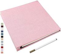 Yopih Album Foto Autoadesivo Album Fotografico Fai Da Te Fotos 10X15 Memories Album Portafoto Pagine Bianche e Copertina in Lino Regali Nozze Natale Valentino Regalo di Anniversario Compleanno bambini