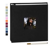 Yopih Album Foto Autoadesivo Album Fotografico Fai Da Te Fotos 10X15 Memories Album Portafoto Pagine Bianche e Copertina in Lino Regali Nozze Natale Valentino Regalo di Anniversario Compleanno bambini