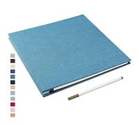 Yopih Album Foto Autoadesivo Album Fotografico Fai Da Te Fotos 10X15 Memories Album Portafoto Pagine Bianche e Copertina in Lino Regali Nozze Natale Valentino Regalo di Anniversario Compleanno bambini