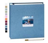 Yopih Album Foto Autoadesivo Album Fotografico Fai Da Te Fotos 10X15 Memories Album Portafoto Pagine Bianche e Copertina in Lino Regali Nozze Natale Valentino Regalo di Anniversario Compleanno bambini