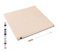 Yopih Album Foto Autoadesivo Album Fotografico Fai Da Te Fotos 10X15 Memories Album Portafoto Pagine Bianche e Copertina in Lino Regali Nozze Natale Valentino Regalo di Anniversario Compleanno bambini