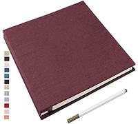 Yopih Album Foto Autoadesivo Album Fotografico Fai Da Te Fotos 10X15 Memories Album Portafoto Pagine Bianche e Copertina in Lino Regali Nozze Natale Valentino Regalo di Anniversario Compleanno bambini