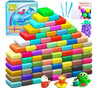 YOPINSAND Argilla Magica per Modellare, 76 Colori, Argilla modellabile per Bambini, Fai da Te, Idea Regalo per Bambini