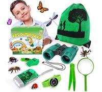 YOPINSAND Set da esplorazione per Bambini, binocolo per Bambini, Kit da Esploratore con Zaino, Giocattolo da Esterno, Ragazze e Ragazzi