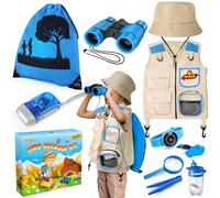 YOPINSAND Set da esplorazione per Bambini, con Gilet, Cappello, Zaino e binocolo, Giocattolo da Esterno per Bambini, Ragazze e Ragazzi