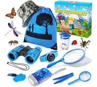 YOPINSAND Set da esplorazione per Bambini, con Zaino, Cappello e binocolo, Giocattolo da Esterno per Bambini, Ragazze e Ragazzi