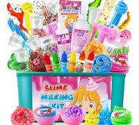 YOPINSAND Slime Kit Gelato, Fluffy Slime Making Kit per bambini 3-12, Laboratorio Creativo per Fabbricare Slime con Accessori - DIY Slime Bambini Ragazze Gioco Giocattoli Bambina Regalo