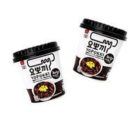 Yopokki Confezione doppia di fagioli neri Jjajang - Torta di riso in tazza - Black Beans Rice Cake Cup - Torta di riso coreana piccante - OG ASIA - 2 x 120 g