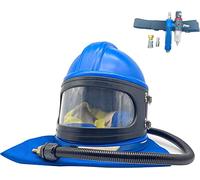 YOPON Casco per sabbiatura Casco Sicuro per sabbiatura con Alimentazione ad Aria con Spalla Protettore Cappuccio per sabbiatura Dotato di termostato per sabbiatrice, Misura Universale Donne u