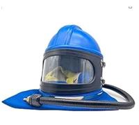 YOPON Sabbiatrice Casco di Alimentazione Aria sicura sabbiatura Casco con Spalla Protettiva Sabbiatura Cappuccio protettore con 10 Pezzi Lenti Esterne per sabbiatura attrezzata Viene