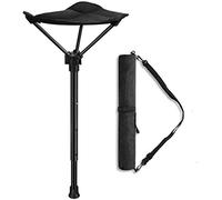 YOPON Sgabello da campeggio pieghevole, sedia da trekking retrattile, sgabello regolabile con una gamba, 3 ingranaggi regolabili in altezza per la caccia, l'escursionismo, il campegg(Size:un)