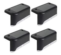 YOPOTIKA Luci solari per esterni, confezione da 4 luci solari a LED, impermeabili, per pali di recinzione, scale esterne, gradini, recinzioni, cortili, patio e vialetti