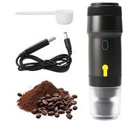 YOPOTIKA Macchina per espresso elettrica portatile, macchina da caffè da campeggio autoriscaldante, piccola macchina per espresso (ricaricabile USB), compatibile con capsule NES/DG e caffè macinato,
