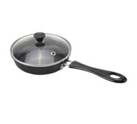 YOPOTIKA Mini padella da 12 cm, rivestimento antiaderente con manico resistente al calore e coperchio in vetro, mini padella per un uovo, ideale per friggere uova o porzioni singole