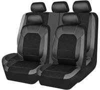 YoQIK Auto Set Coprisedili Universale per MG ZS MG4 MG5 ZS EV 2022 2023 2024 2025,Pelle PU Anteriori Posteriori Copri-Sedile Completo Impermeabile Comfort Accessori Interno,H