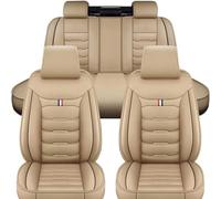 YoQIK Auto Set Coprisedili Universale per Opel Insignia 2010-2024,Pelle Anteriori Posteriori Copri-Sedile Completo Impermeabile Comfort Accessori Interno,B/Beige